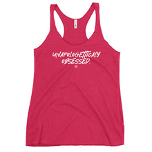 Load image into Gallery viewer, "Unapologetically Obsessed." Women's Racerback Tank